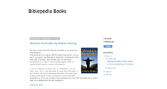 Desktop Screenshot of biblepedia-books.blogspot.com