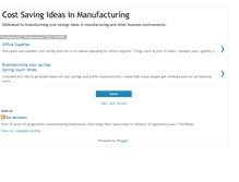 Tablet Screenshot of costsavinginmanufacturing.blogspot.com