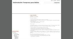 Desktop Screenshot of estimulaciontempranaparabebes.blogspot.com