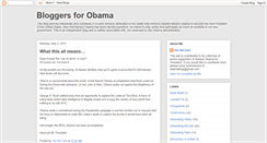 Desktop Screenshot of bloggersforobama.blogspot.com