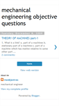 Mobile Screenshot of mechanical-engineering-objective.blogspot.com