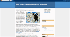 Desktop Screenshot of how-to-pick-winning-lottery-numbers.blogspot.com