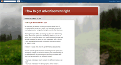 Desktop Screenshot of howtogetadvertisementright.blogspot.com