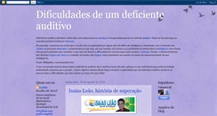 Desktop Screenshot of dificuldadesdeumdeficienteauditivo.blogspot.com