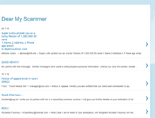 Tablet Screenshot of dearmyscammer.blogspot.com