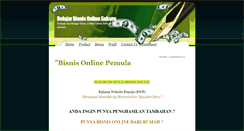 Desktop Screenshot of belajarbisnisonlinesukses.blogspot.com
