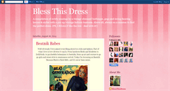 Desktop Screenshot of blessthisdress.blogspot.com