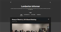 Desktop Screenshot of lumbertonpolitics.blogspot.com