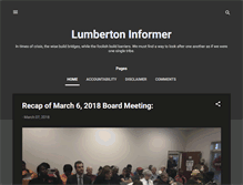 Tablet Screenshot of lumbertonpolitics.blogspot.com
