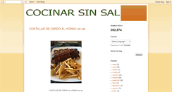 Desktop Screenshot of cocinarsinsal.blogspot.com