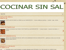 Tablet Screenshot of cocinarsinsal.blogspot.com