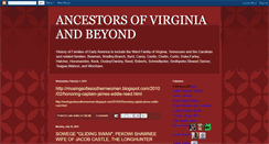 Desktop Screenshot of ancestorsofvirginia.blogspot.com