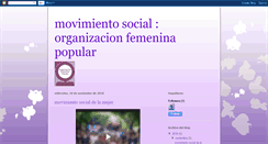 Desktop Screenshot of movimientosocialdelamujer.blogspot.com