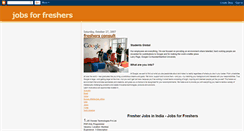 Desktop Screenshot of fresherzjob.blogspot.com