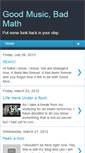 Mobile Screenshot of goodmusicbadmath.blogspot.com