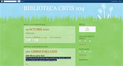 Desktop Screenshot of bibliotecacbtis104.blogspot.com