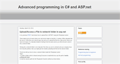 Desktop Screenshot of csharp-asp.blogspot.com