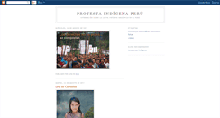 Desktop Screenshot of indigenaprotesta-peru.blogspot.com