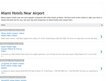 Tablet Screenshot of miamihotelsnearairport.blogspot.com