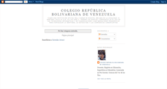 Desktop Screenshot of colrepublicabolivarianadevenezuela.blogspot.com