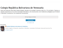 Tablet Screenshot of colrepublicabolivarianadevenezuela.blogspot.com