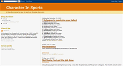 Desktop Screenshot of characterinsports.blogspot.com