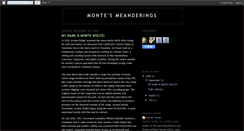 Desktop Screenshot of montewolfe.blogspot.com