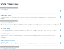 Tablet Screenshot of chelzproductions.blogspot.com