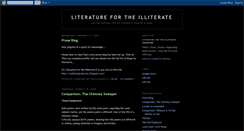 Desktop Screenshot of literaturefortheilliterate.blogspot.com