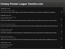 Tablet Screenshot of fantasypremierleaguetransfers.blogspot.com