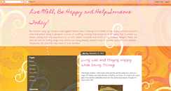 Desktop Screenshot of livewellandbehappy.blogspot.com