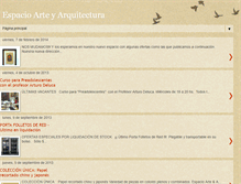 Tablet Screenshot of espacioarteyarquitectura.blogspot.com