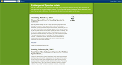 Desktop Screenshot of endangeredspecies1.blogspot.com