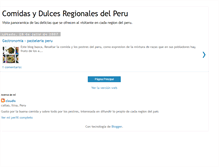 Tablet Screenshot of comidaydulcesregionalesperu.blogspot.com
