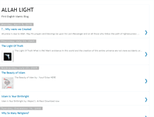 Tablet Screenshot of allahlight.blogspot.com