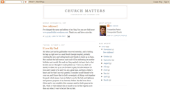 Desktop Screenshot of churchmatters.blogspot.com