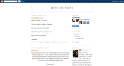 Desktop Screenshot of misoveggiehungry.blogspot.com
