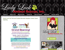 Tablet Screenshot of ladyluckanimalrescue.blogspot.com