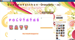 Desktop Screenshot of gyermekotthonoroszlany.blogspot.com