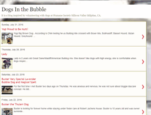 Tablet Screenshot of dogsinthebubble.blogspot.com