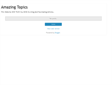 Tablet Screenshot of amazingtopics.blogspot.com