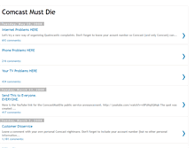 Tablet Screenshot of comcastmustdie.blogspot.com