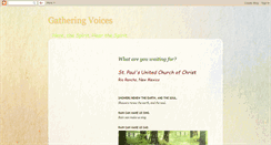 Desktop Screenshot of gatheringvoices.blogspot.com