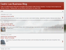 Tablet Screenshot of cedricleebusiness.blogspot.com