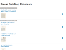 Tablet Screenshot of beccas-book-blog-documents.blogspot.com