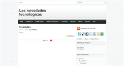 Desktop Screenshot of lasnovedadestecnologicas.blogspot.com
