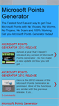 Mobile Screenshot of microsoft-points-generator-2011.blogspot.com