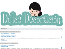 Tablet Screenshot of dulce-decoracion.blogspot.com
