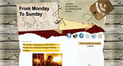 Desktop Screenshot of fromondaytosunday.blogspot.com