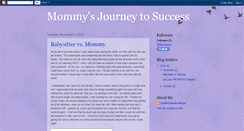 Desktop Screenshot of mommysjourneytosuccess.blogspot.com